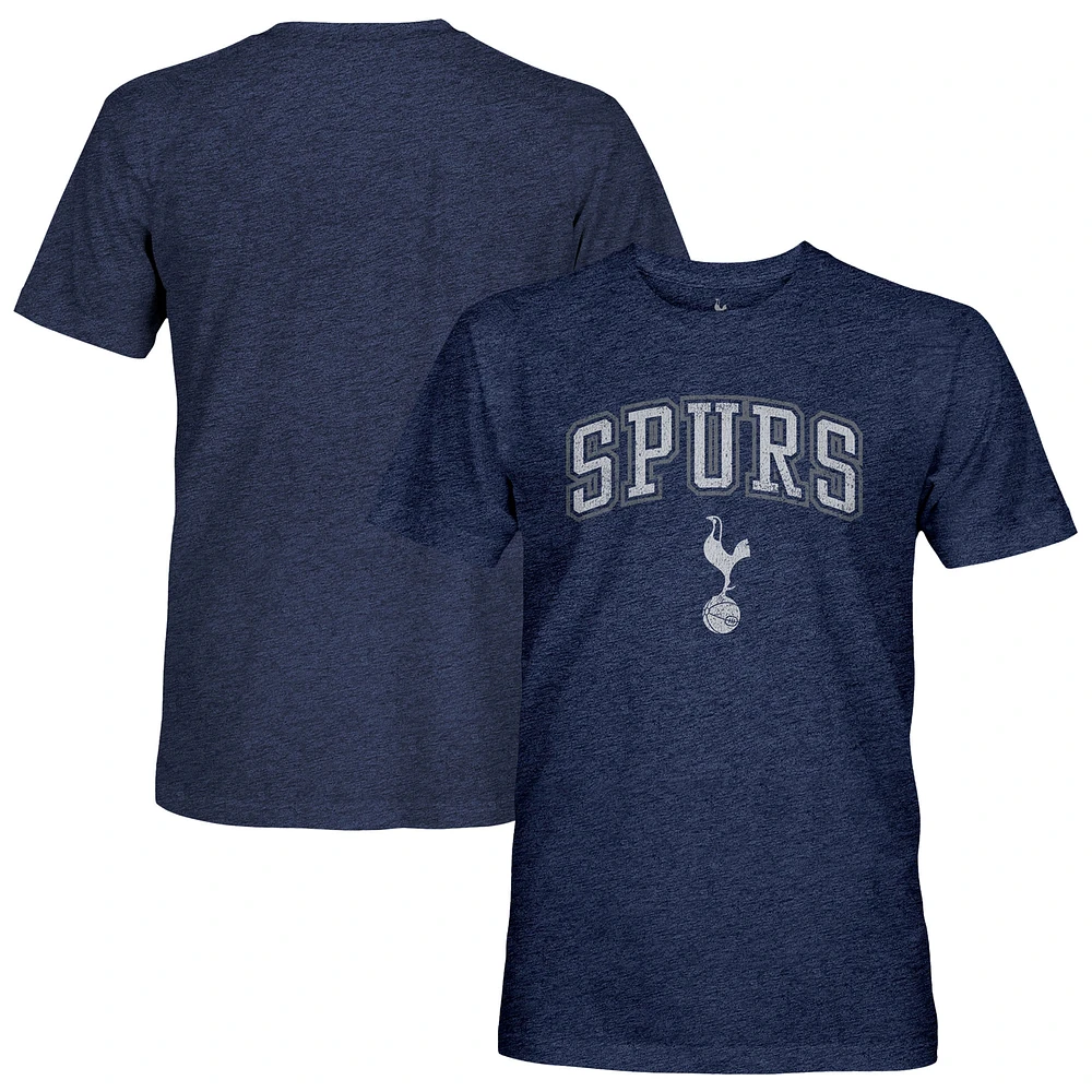Men's 1863FC Heather Navy Tottenham Hotspur Wordmark Twisted Tri-Blend Slub T-Shirt