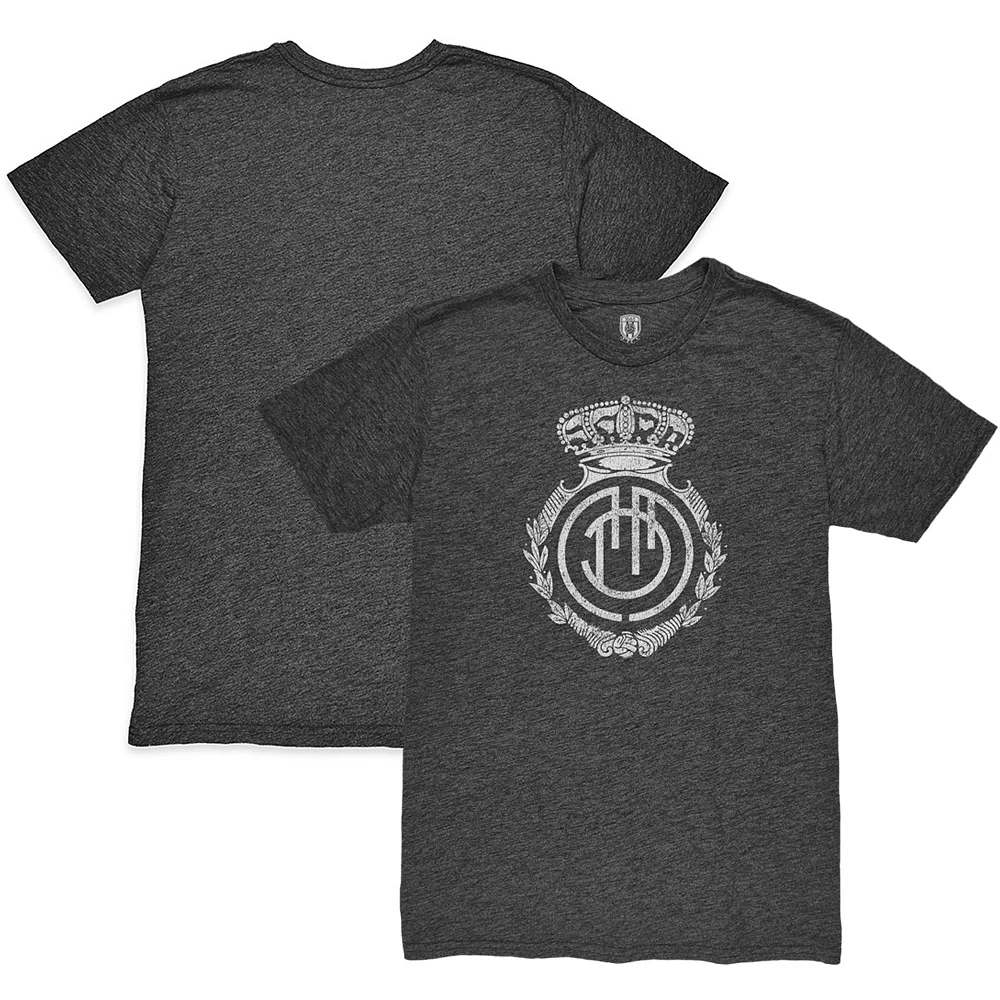 Men's 1863FC Heather Black RCD Mallorca Mono Crest Twisted Tri-Blend Slub T-Shirt