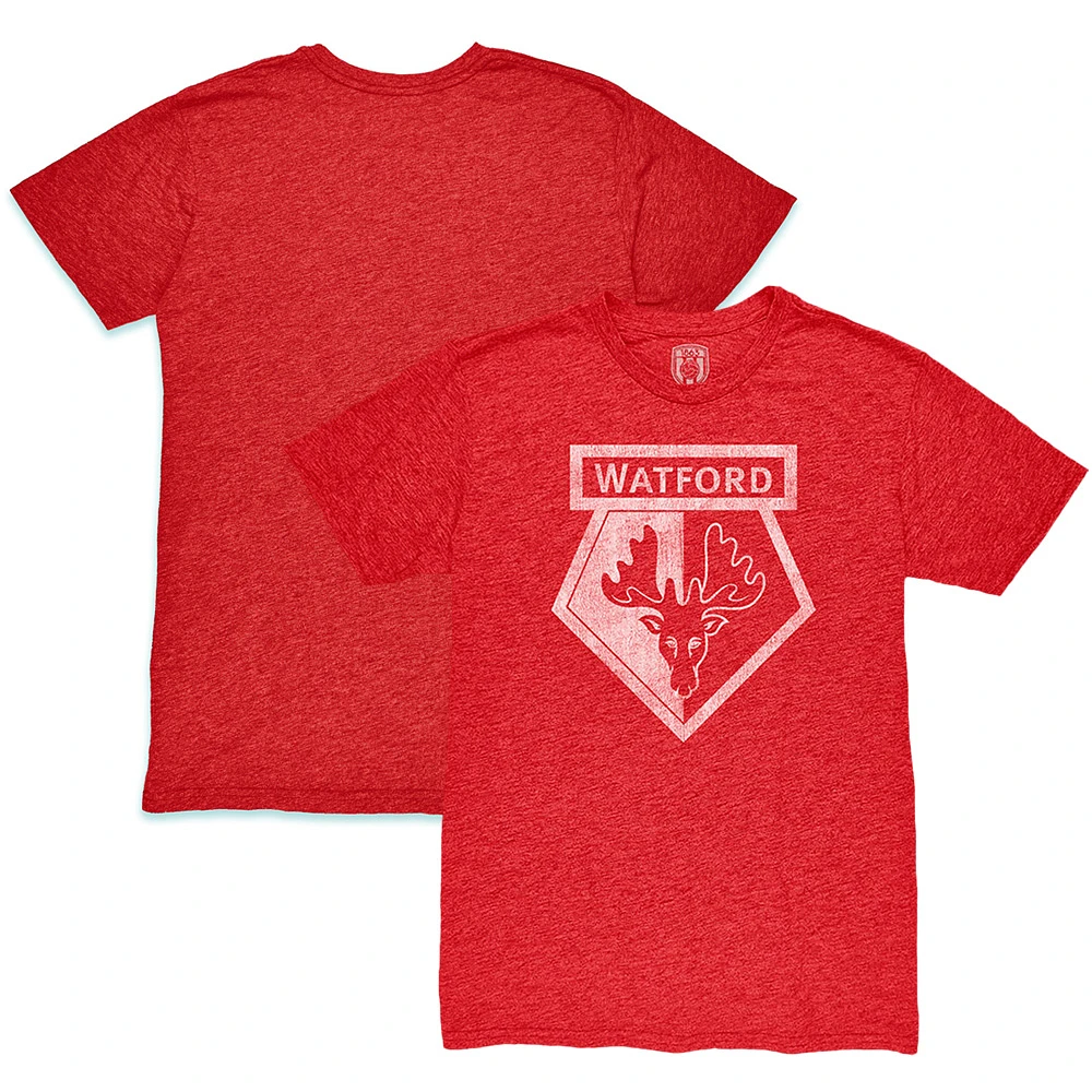 Men's 1863FC Red Watford Mono Crest Twisted Tri-Blend Slub T-Shirt