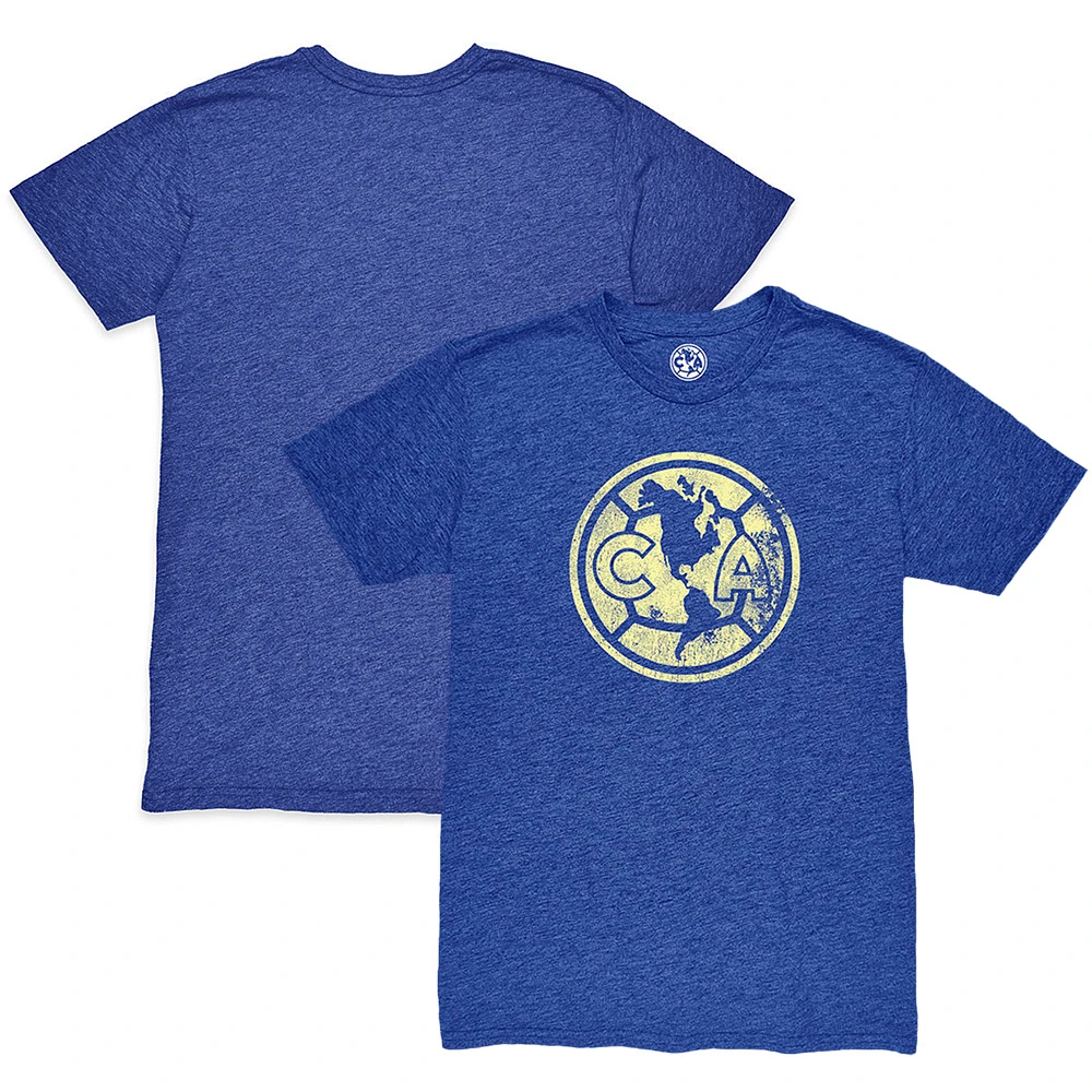 Men's 1863FC Heather Royal Club America Mono Crest Twisted Tri-Blend Slub T-Shirt