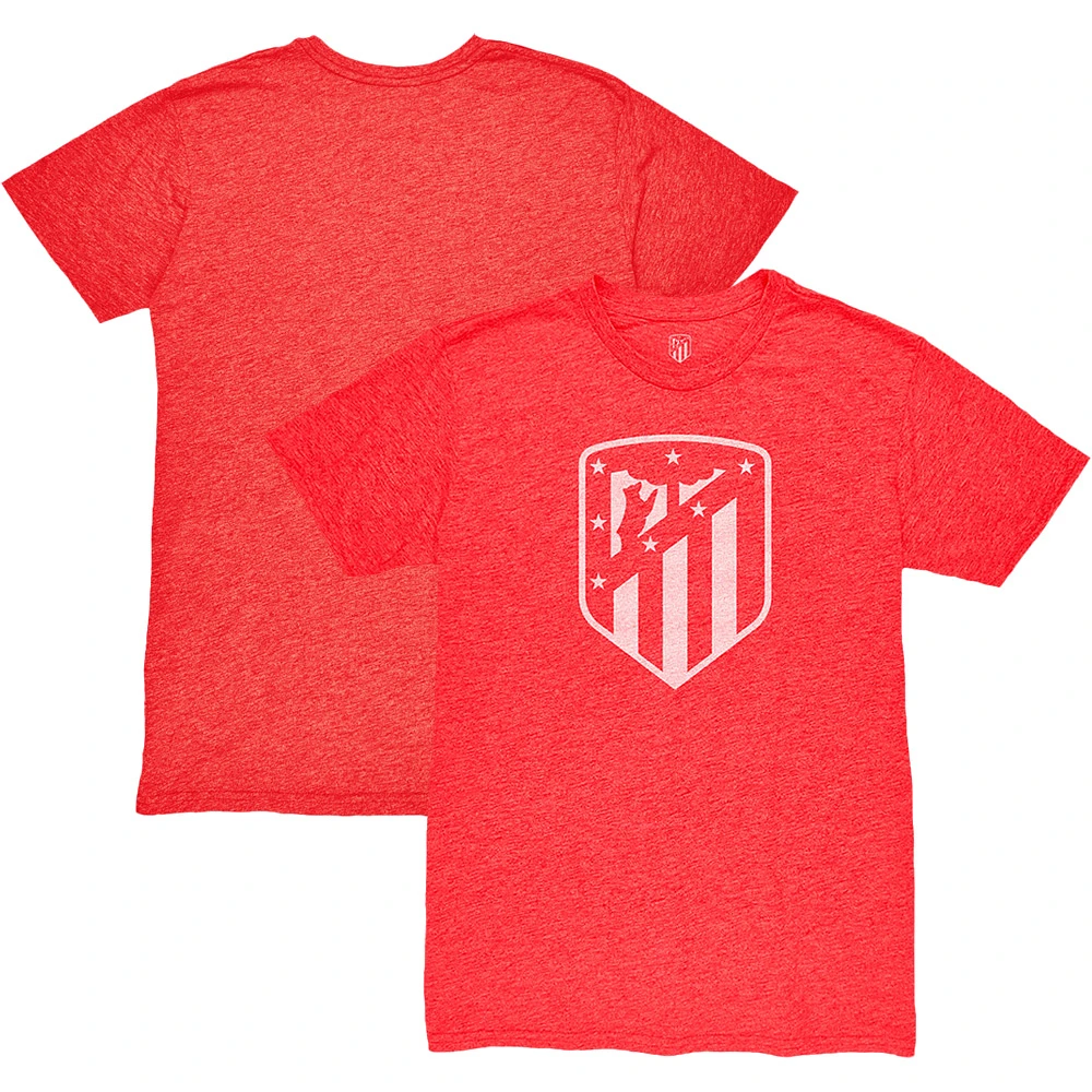 Men's 1863FC Red Atletico de Madrid Mono Crest Twisted Tri-Blend Slub T-Shirt