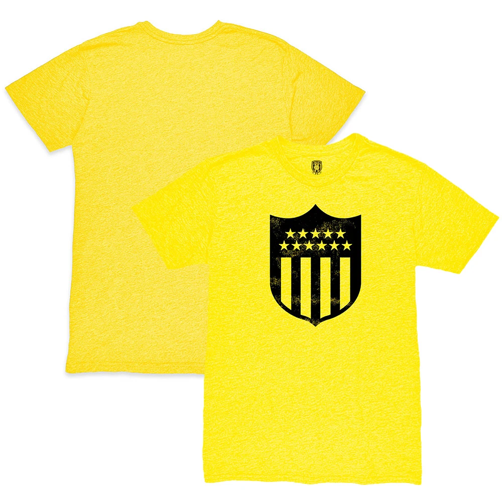 Men's 1863FC Yellow Club Atlético Peñarol Mono Crest Twisted Tri-Blend Slub T-Shirt