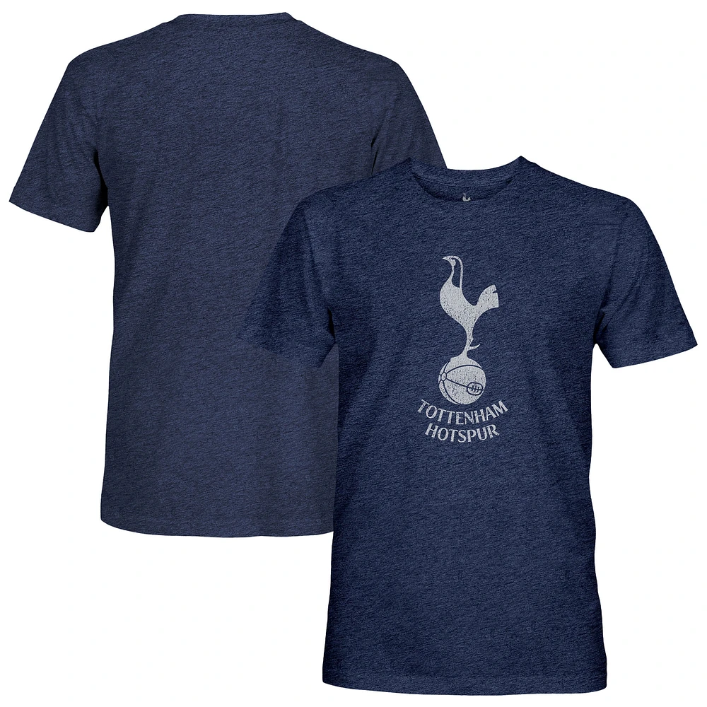 Men's 1863FC Heather Navy Tottenham Hotspur Mono Crest Twisted Tri-Blend Slub T-Shirt