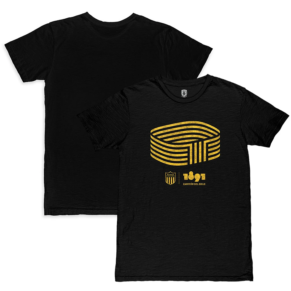 Men's 1863FC Black Club Atlético Peñarol Landmark Slub T-Shirt