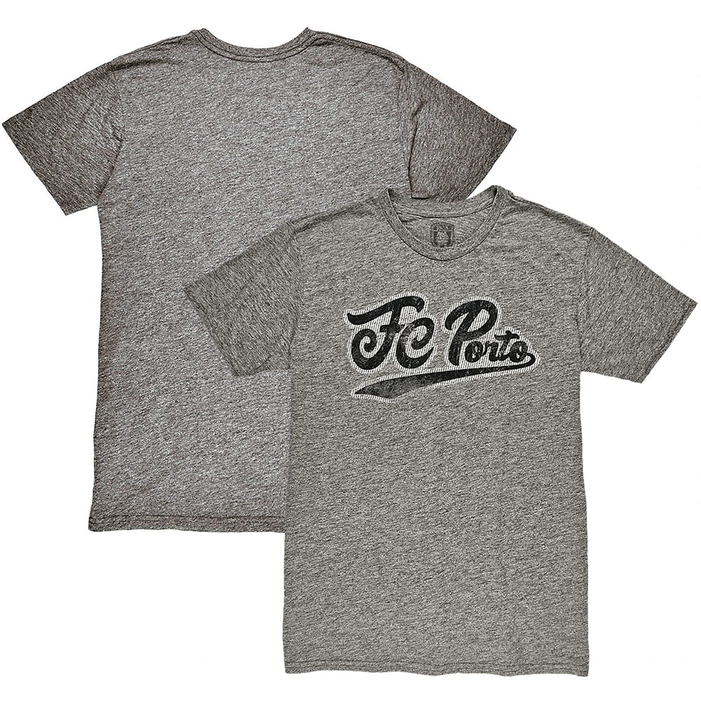 Men's 1863FC Heather Gray FC Porto Script Twisted Tri-Blend T-Shirt