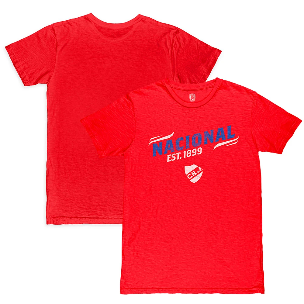 Men's 1863FC Red Club Nacional de Football Team Legacy Slub T-Ahirt