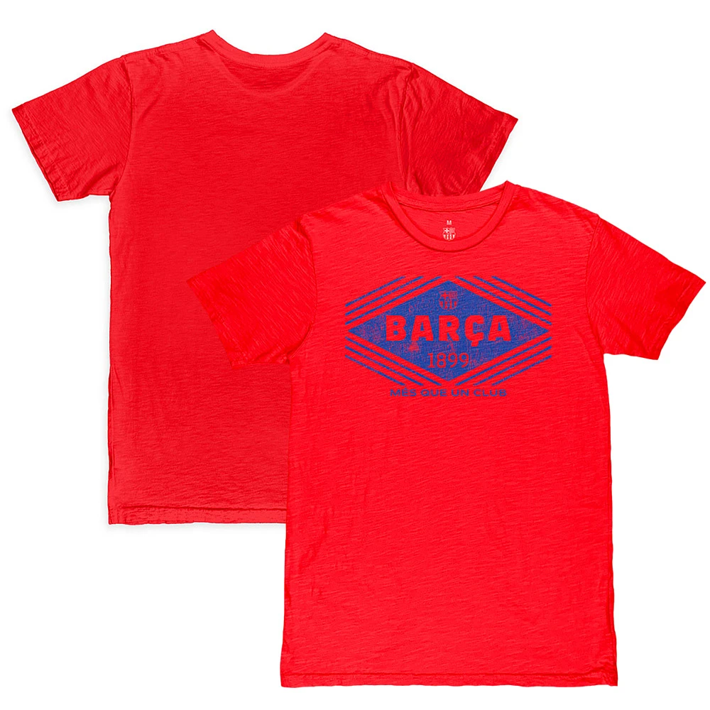 Men's 1863FC Red Barcelona Diamond Fusion Slub T-Shirt