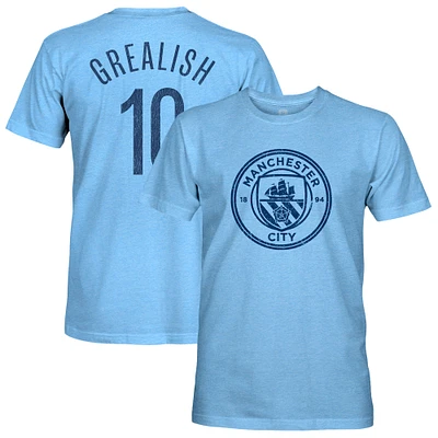 Men's 1863FC Jack Grealish Sky Blue Manchester City Player Name & Number Twisted Tri-Blend Slub T-Shirt