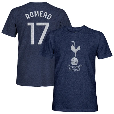 Men's 1863FC Cristian Romero Heather Navy Tottenham Hotspur Player Name & Number Twisted Tri-Blend Slub T-Shirt