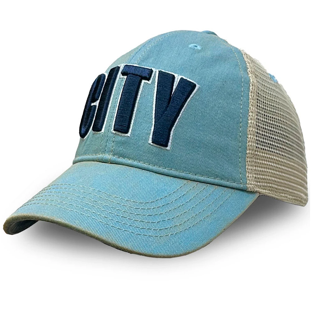 Men's 1863FC Sky Blue Manchester City Washed Trucker Adjustable Hat