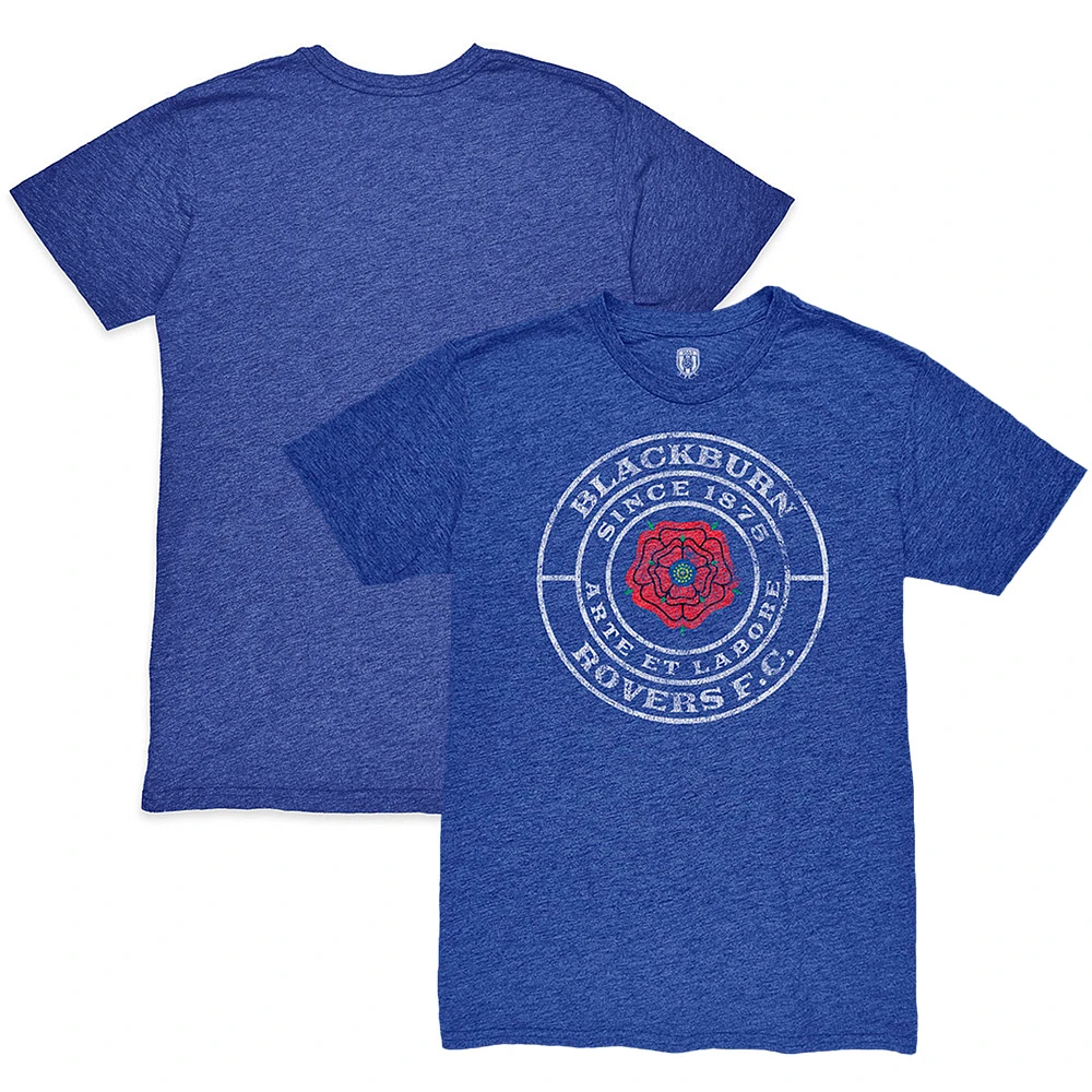 Men's 1863FC Heather Royal Blackburn Rovers Retro Circle Twisted Tri-Blend Slub T-Shirt