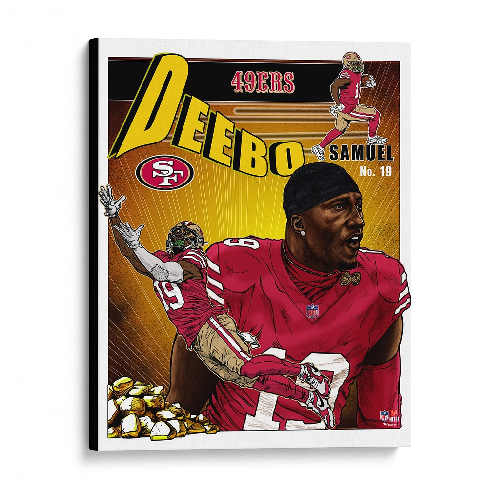 Deebo Samuel San Francisco 49ers 20" x 24" Canvas Giclee Print - Art by Brian Kong