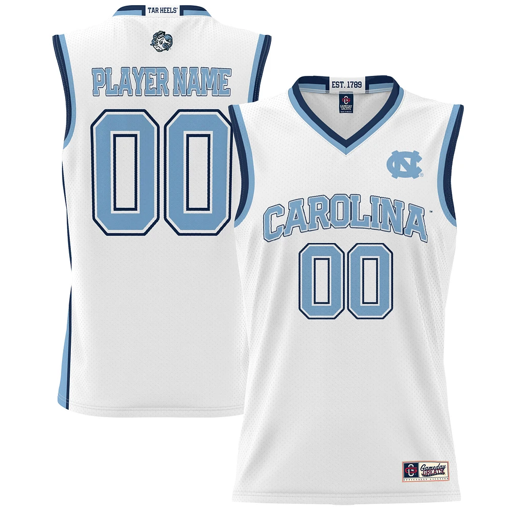 Youth GameDay Greats White North Carolina Tar Heels NIL Pick-A-Player Lightweight Men's Basketball Jersey