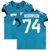 Cam Robinson Jacksonville Jaguars Game-Used #74 Teal Jersey vs. San Francisco 49ers on November 12, 2023