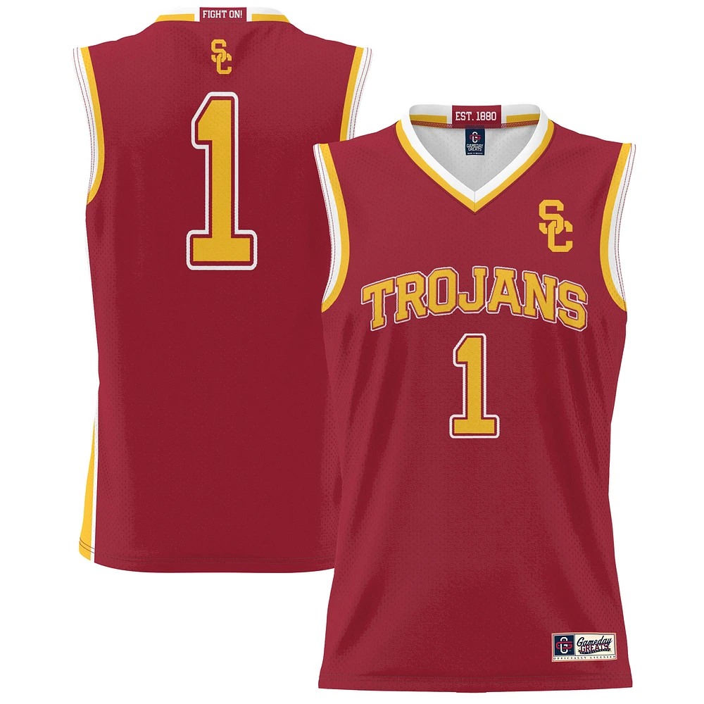 Unisex GameDay Greats #1 Cardinal USC Trojans Lightweight Basketball Jersey