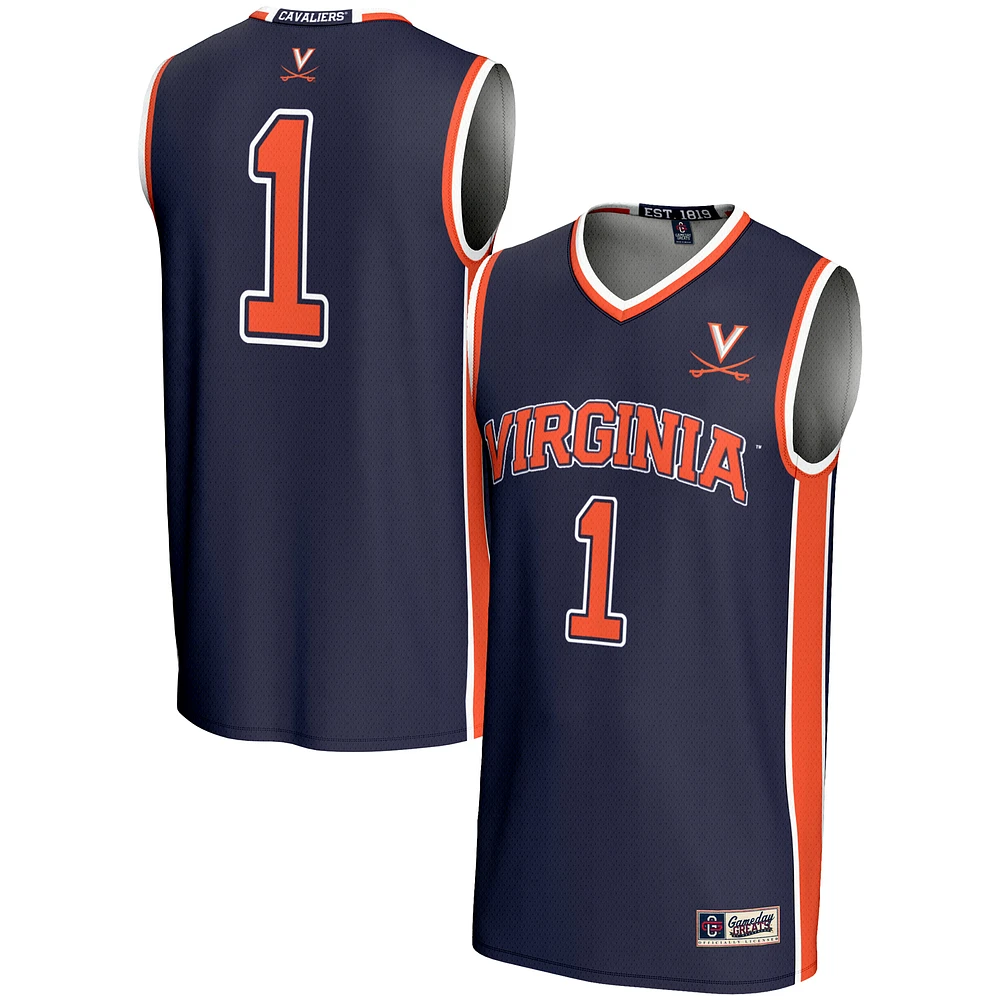 Unisex GameDay Greats #1 Navy Virginia Cavaliers Lightweight Basketball Jersey