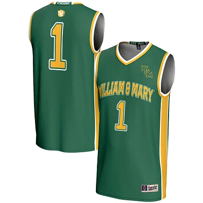 Unisex GameDay Greats #1 Green William & Mary Tribe Lightweight Basketball Jersey