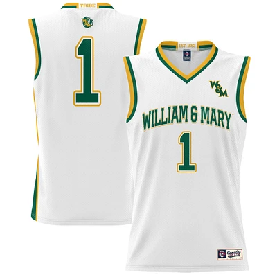 Unisex GameDay Greats #1 White William & Mary Tribe Lightweight Basketball Jersey