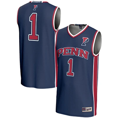 Youth GameDay Greats #1 Navy Pennsylvania Quakers Lightweight Basketball Jersey