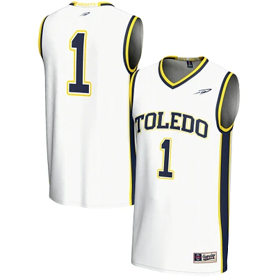Youth GameDay Greats #1 White Toledo Rockets Lightweight Basketball Jersey
