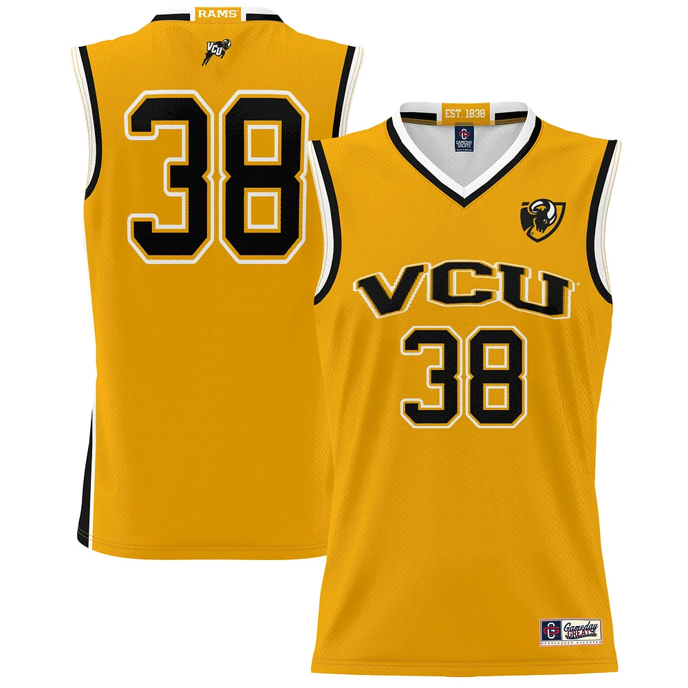 Youth GameDay Greats #38 Gold VCU Rams Lightweight Basketball Jersey
