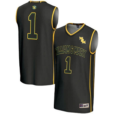 Youth GameDay Greats #1 Black William & Mary Tribe Lightweight Basketball Jersey