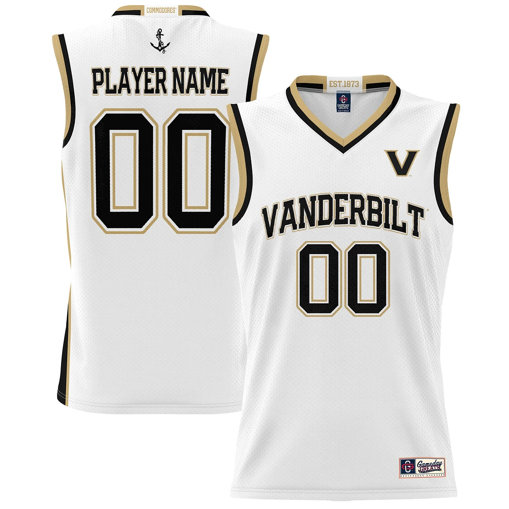 Unisex GameDay Greats White Vanderbilt Commodores NIL Pick-A-Player Lightweight Women's Basketball Jersey