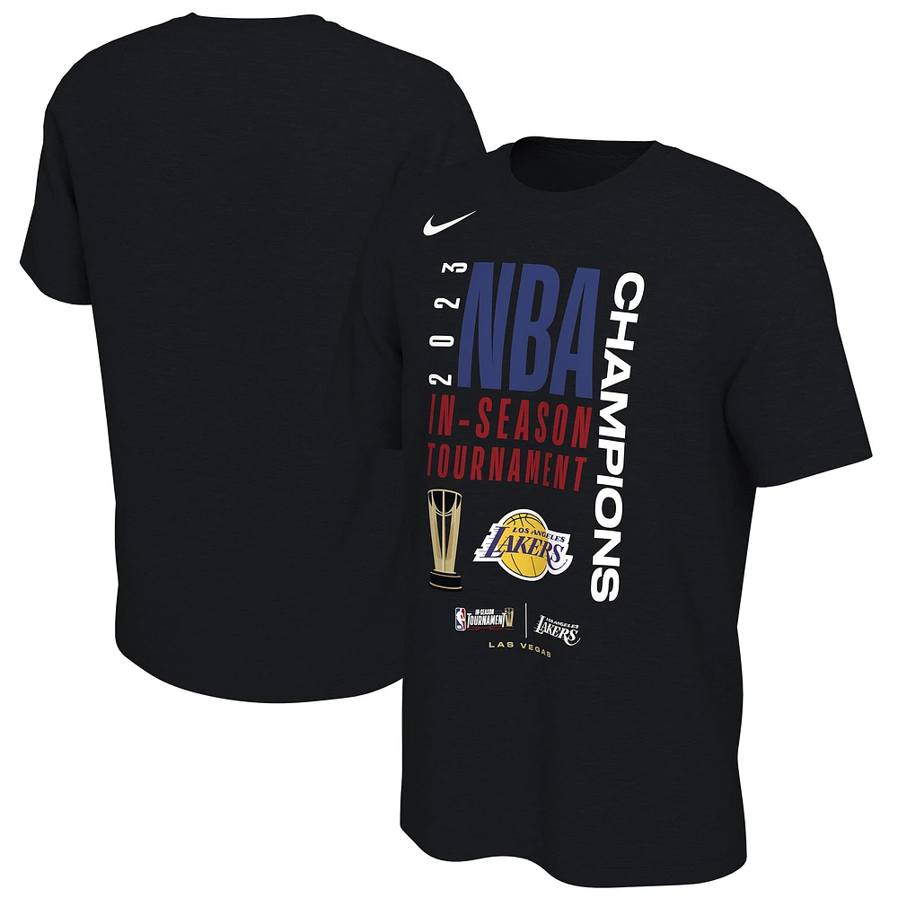 Unisex Nike Black Los Angeles Lakers 2023 NBA In-Season Tournament Champions Locker Room T-Shirt