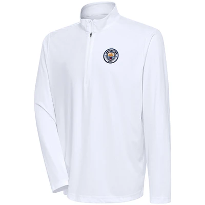 Men's White Manchester City Statement Quarter-Zip Pullover
