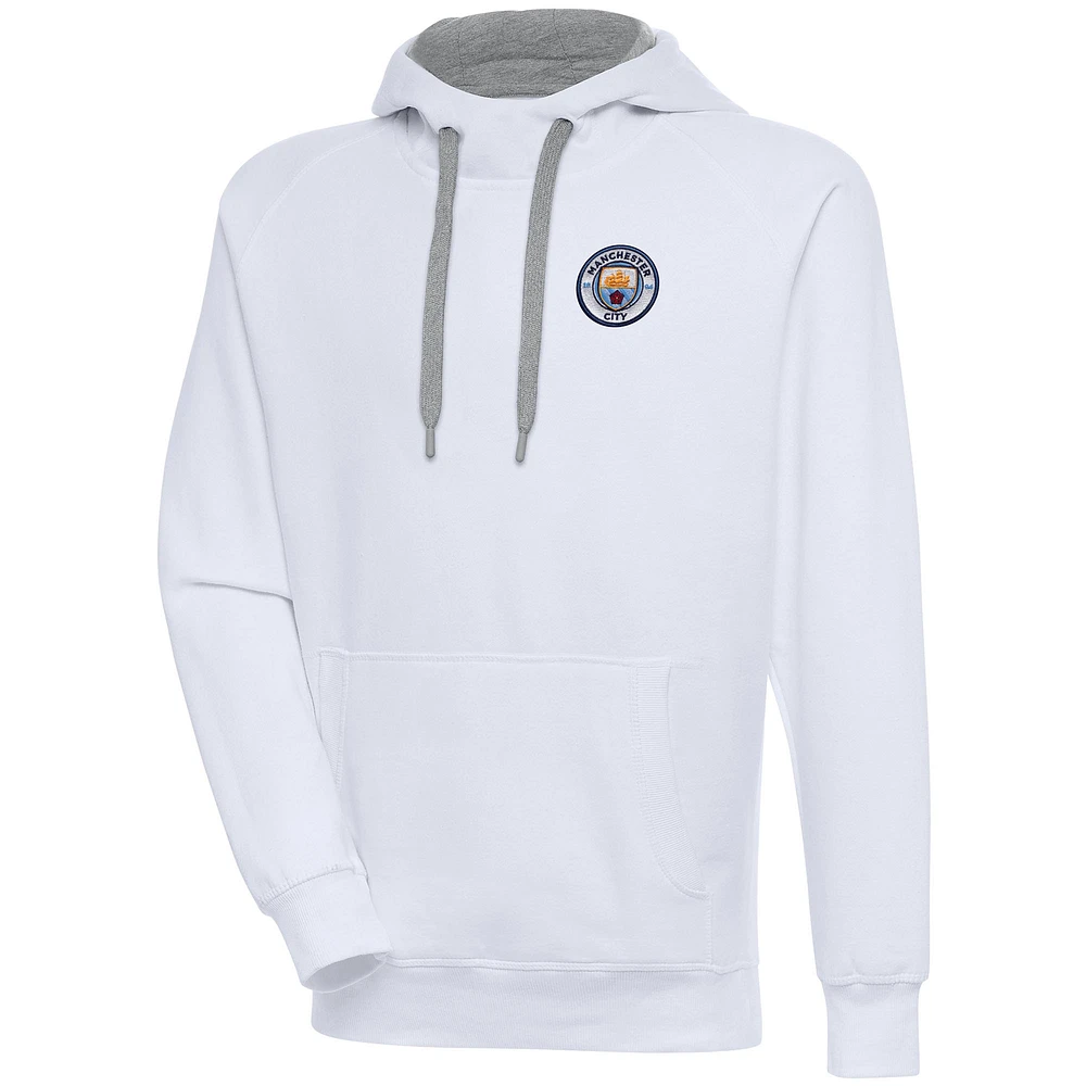 Men's White Manchester City Takeover Pullover Hoodie