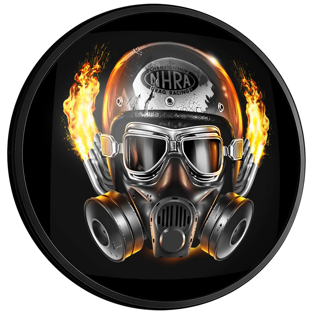 NHRA Gas Mask 18'' Round Slimline Illuminated Wall Sign