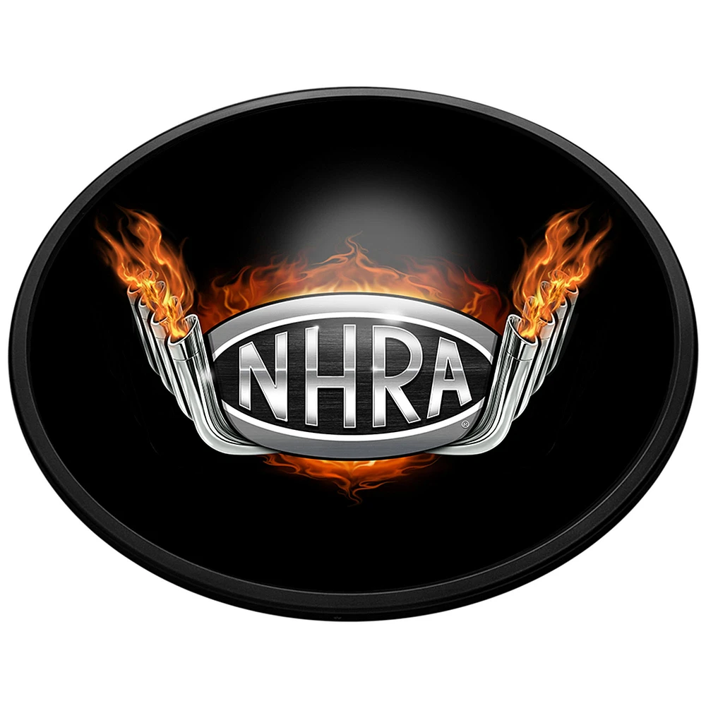 NHRA Header Pipes 18'' x 14'' Slimline Illuminated Oval Wall Sign