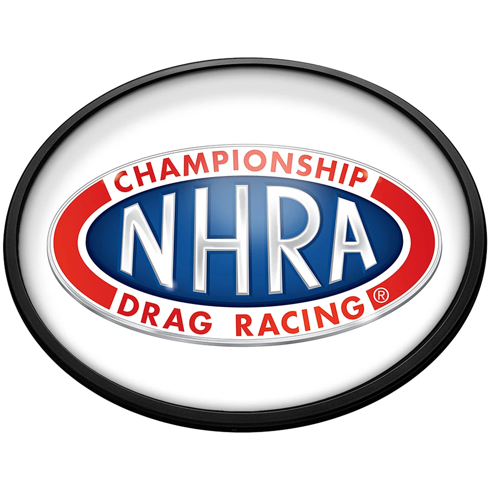 NHRA Championship Drag Racing 18'' x 14'' Slimline Illuminated Oval Wall Sign