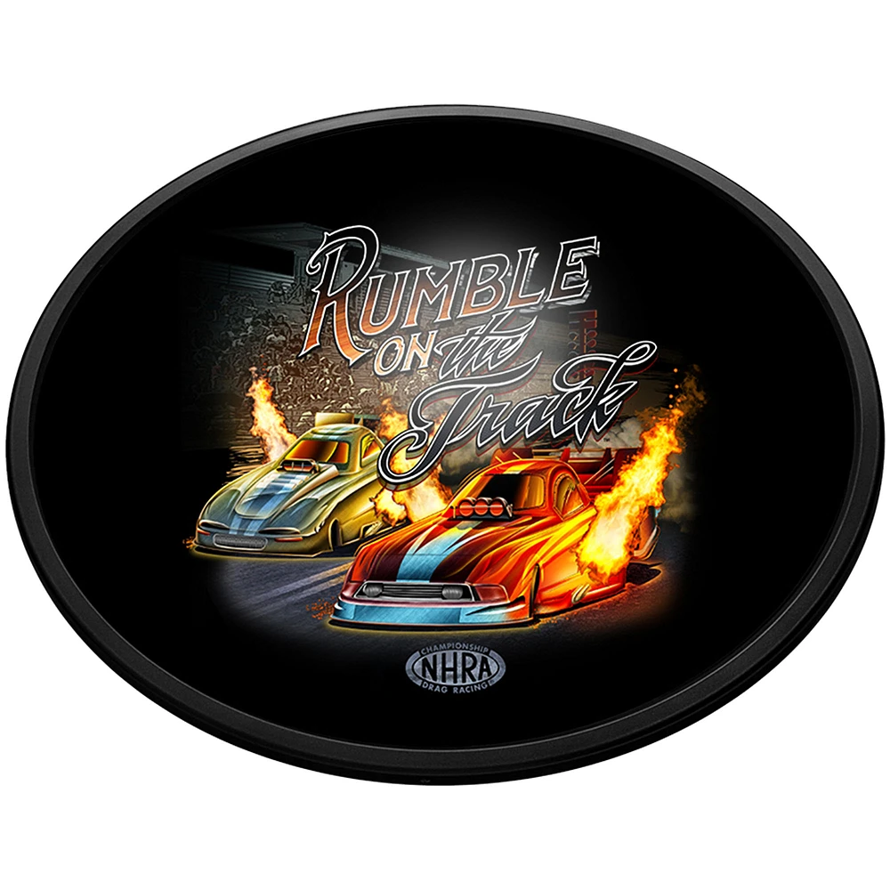 NHRA Rumble on the Track 18'' x 14'' Slimline Illuminated Oval Wall Sign