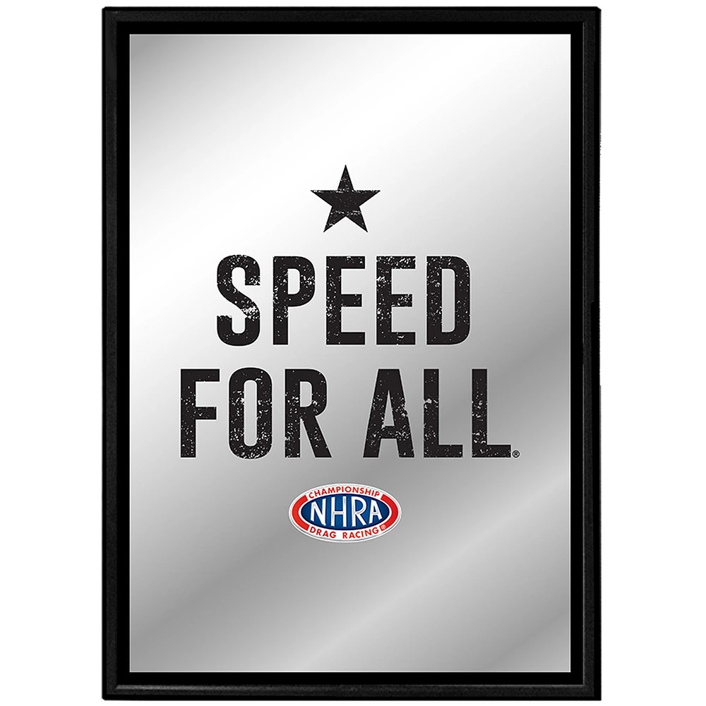 NHRA Speed For All 19" x 27" Framed Mirrored Wall Sign
