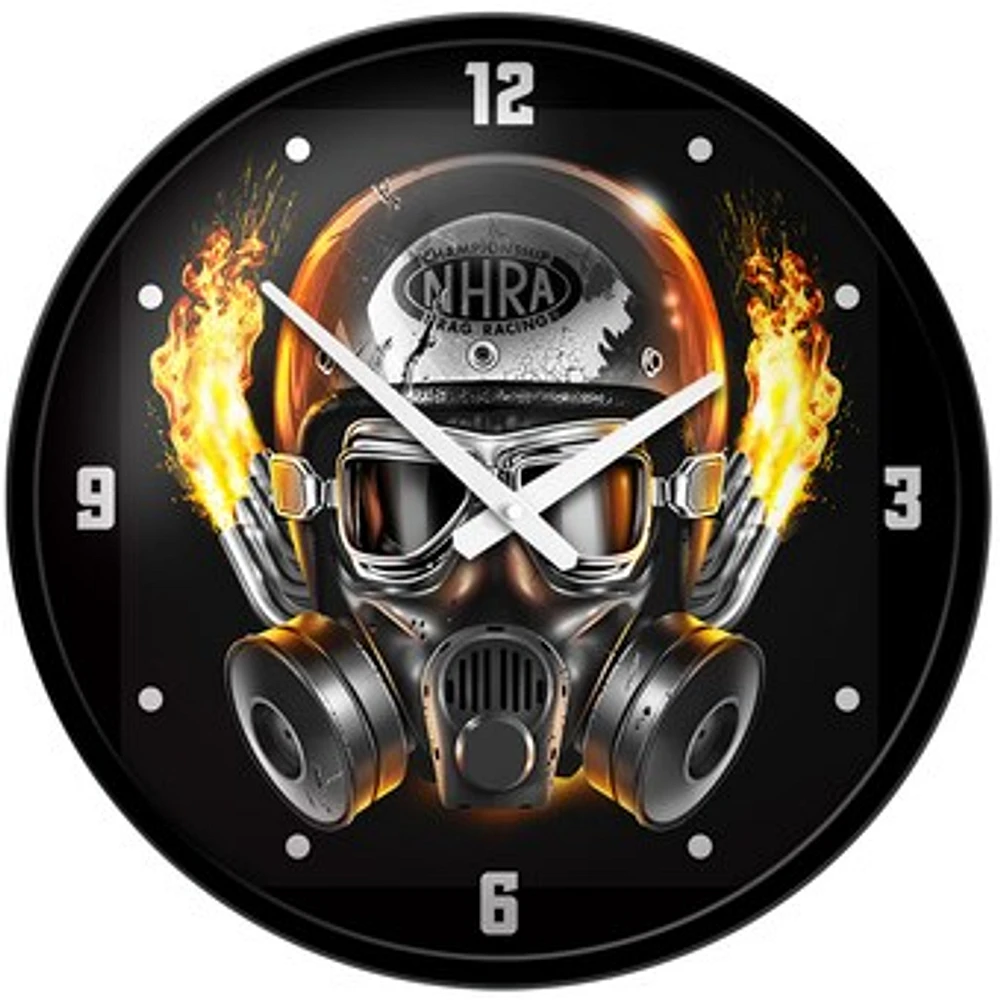 NHRA Gas Mask 17.5" Modern Disc Wall Clock