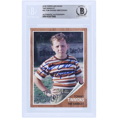 Shane Obedzinski The Sandlot Autographed 2018 Topps Archives #SL-TOM BAS Authenticated Card with "Repeat" Inscription