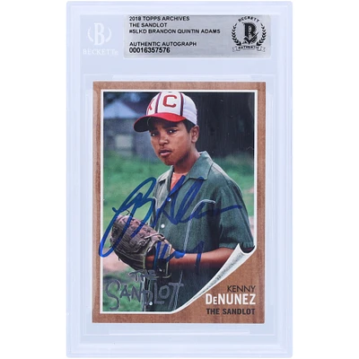 Brandon Adams The Sandlot Autographed 2018 Topps Archives #SL-KD BAS Authenticated Card with "Kenny" Inscription