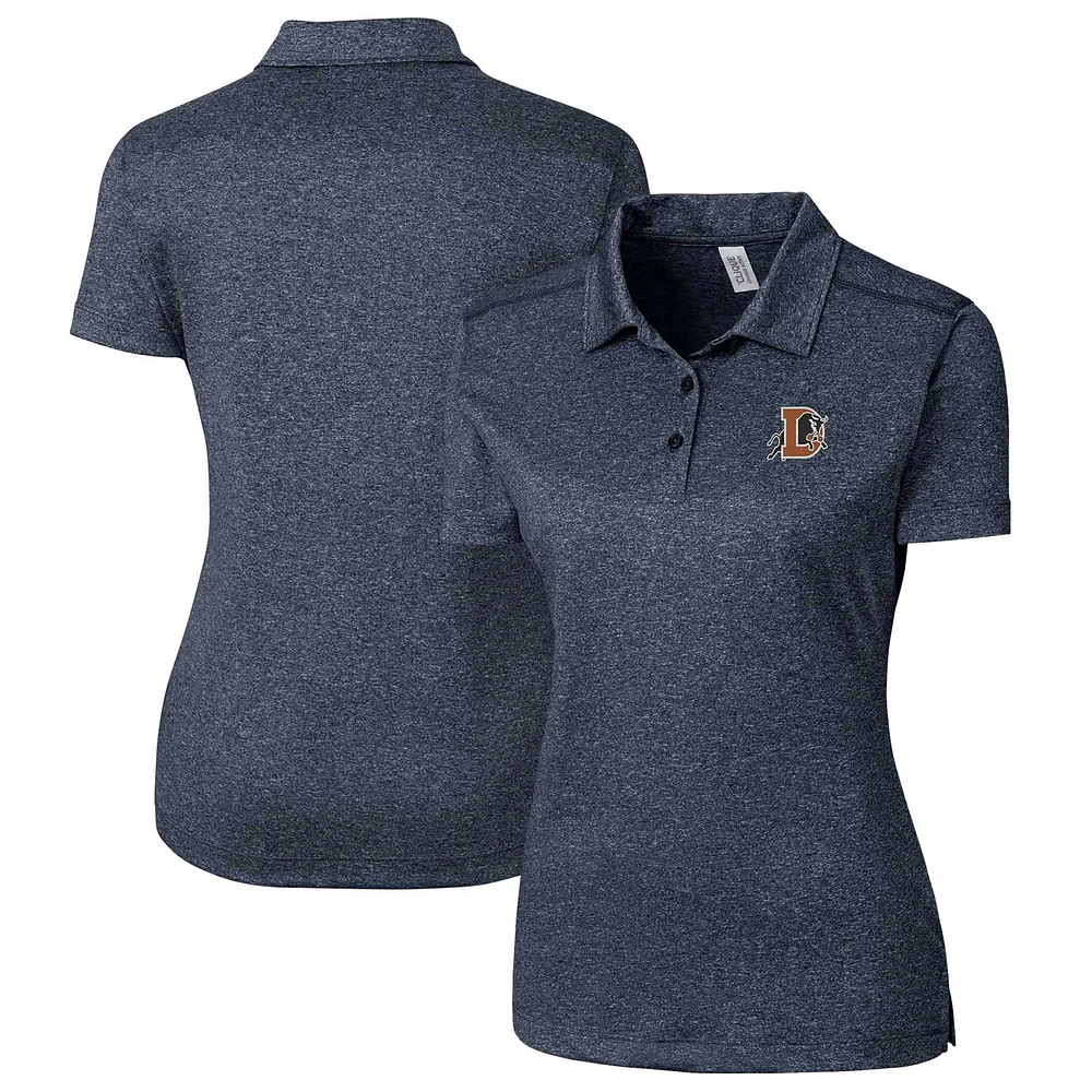 Women's Cutter & Buck Heather Navy Durham Bulls Clique Charge Active Polo