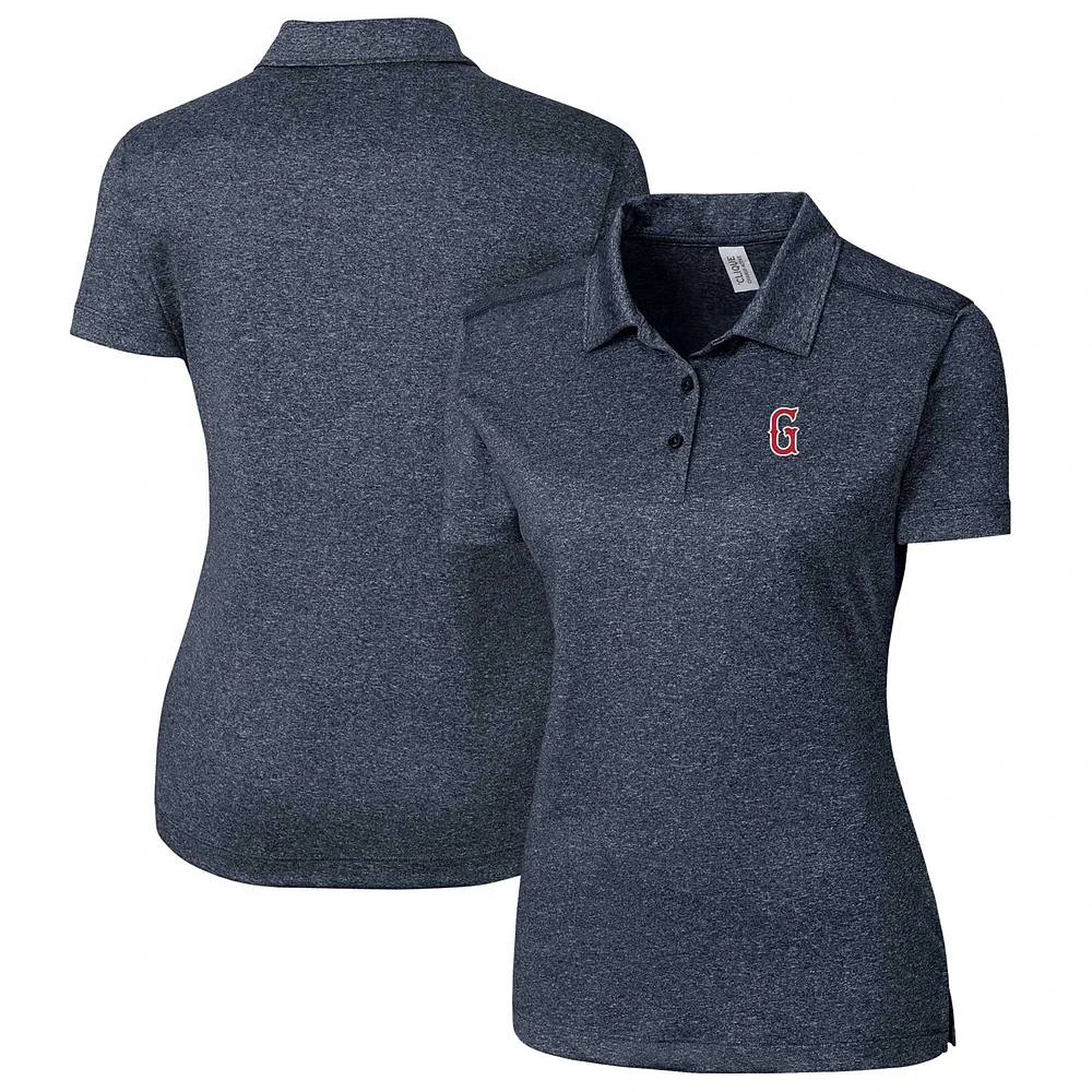 Women's Cutter & Buck Heather Navy Greenville Drive Clique Charge Active Polo