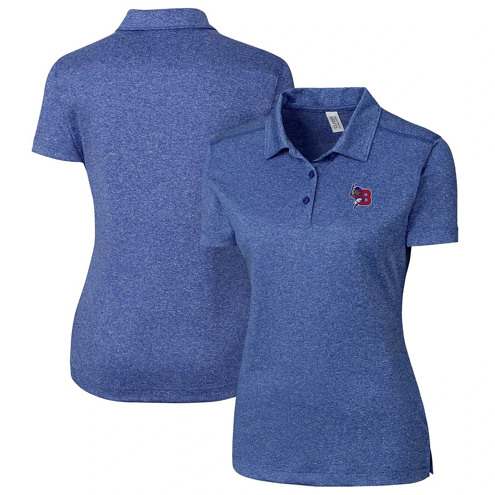 Women's Cutter & Buck Heather Royal Buffalo Bisons Clique Charge Active Polo