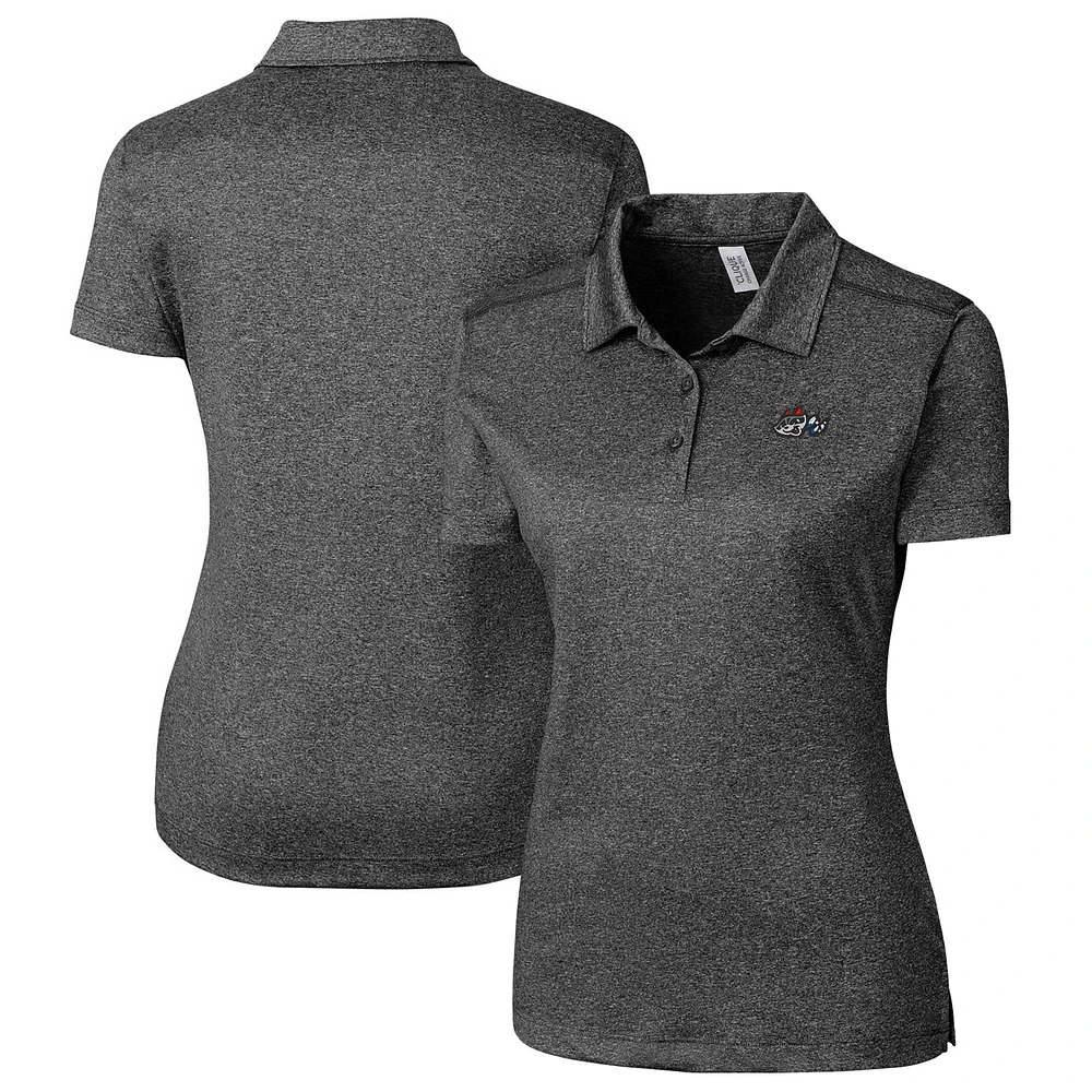 Women's Cutter & Buck Heather Black Rocket City Trash Pandas Clique Charge Active Polo