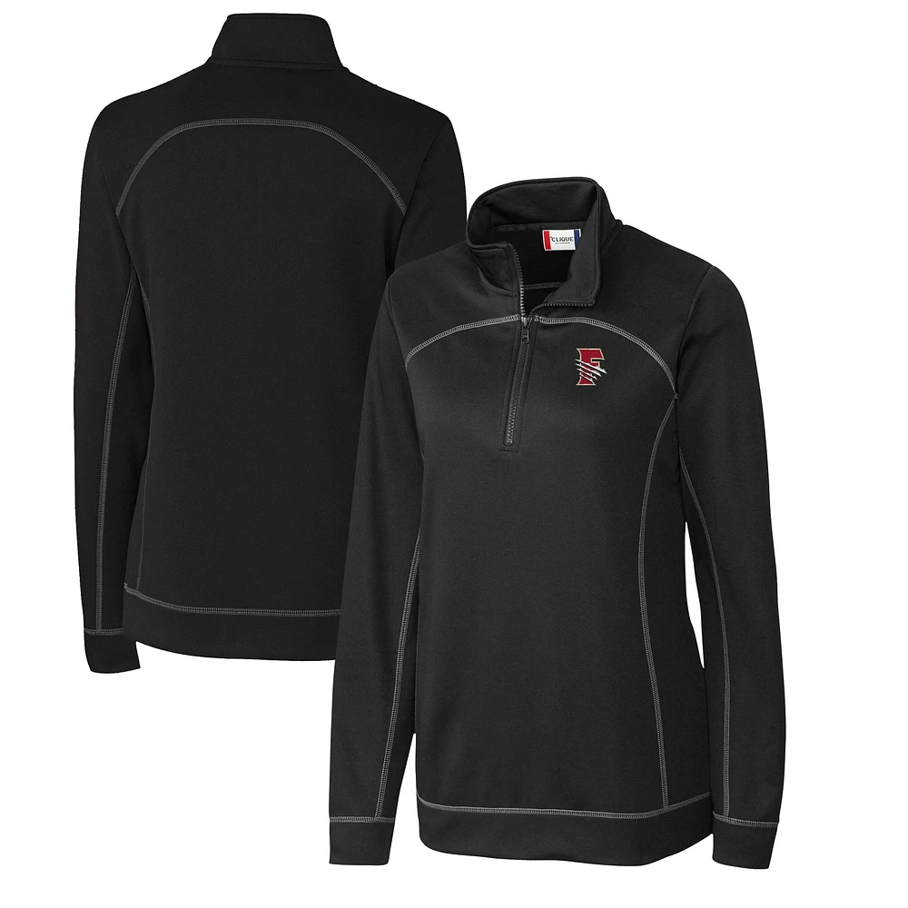 Women's Cutter & Buck Fresno Grizzlies Clique Helsa Performance Half-Zip Sweatshirt