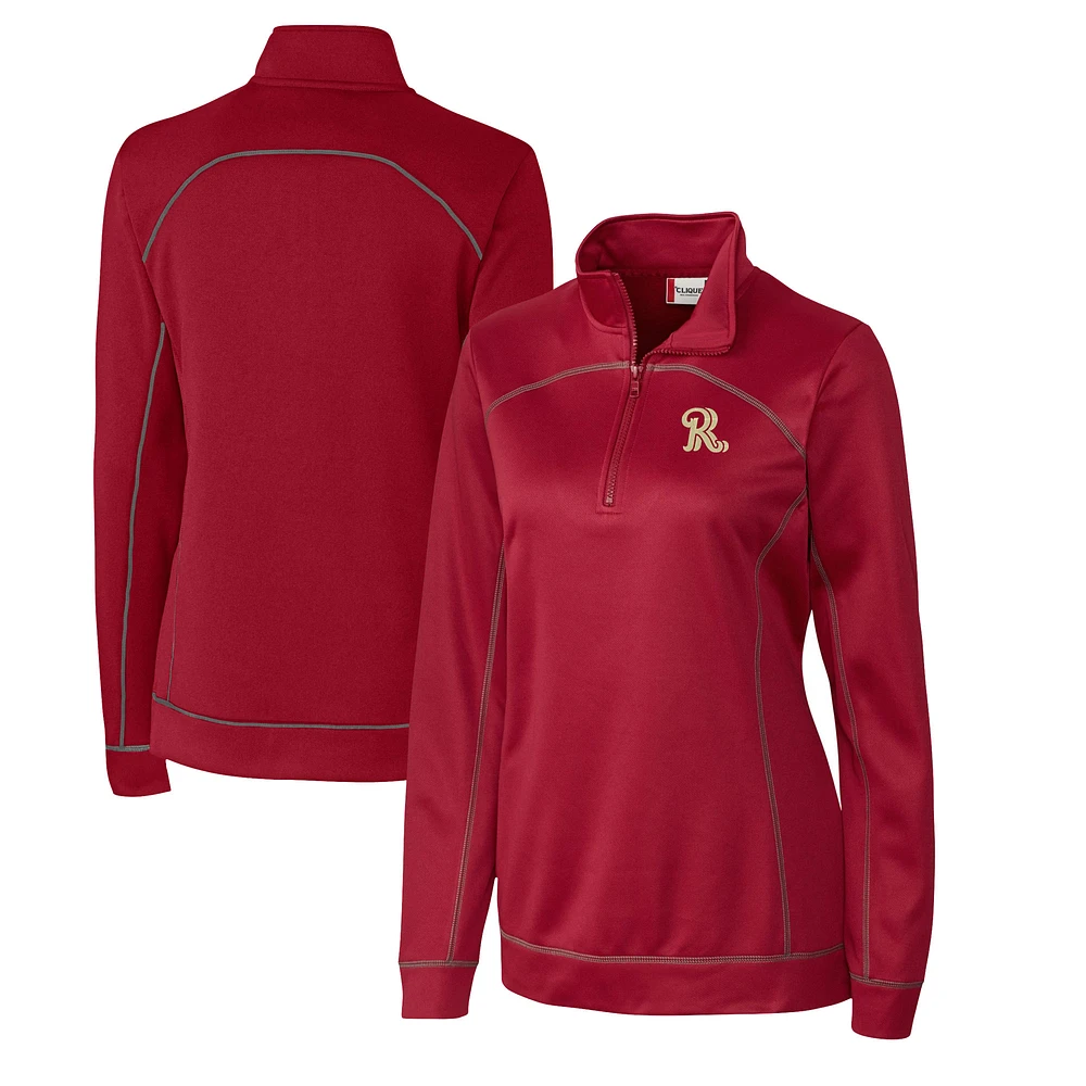 Women's Cutter & Buck Frisco RoughRiders Clique Helsa Performance Half-Zip Sweatshirt