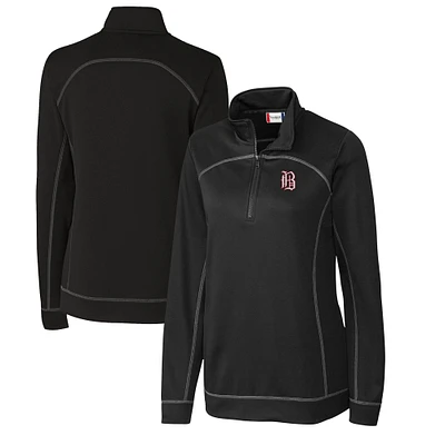 Women's Cutter & Buck Birmingham Barons Clique Helsa Performance Half-Zip Sweatshirt
