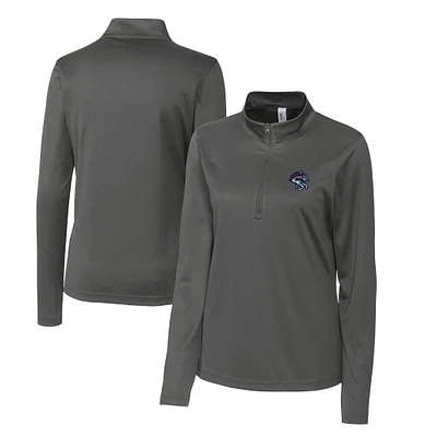 Women's Cutter & Buck Steel Binghamton Rumble Ponies Clique Spin Eco Performance Half-Zip