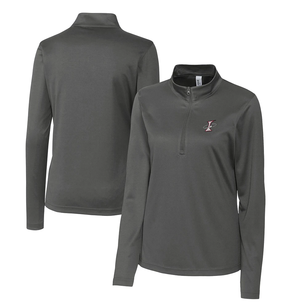 Women's Cutter & Buck Steel Albuquerque Isotopes Clique Spin Eco Performance Half-Zip