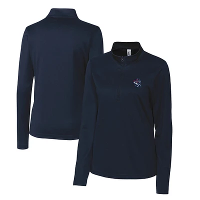 Women's Cutter & Buck Navy Binghamton Rumble Ponies Clique Spin Eco Performance Half-Zip