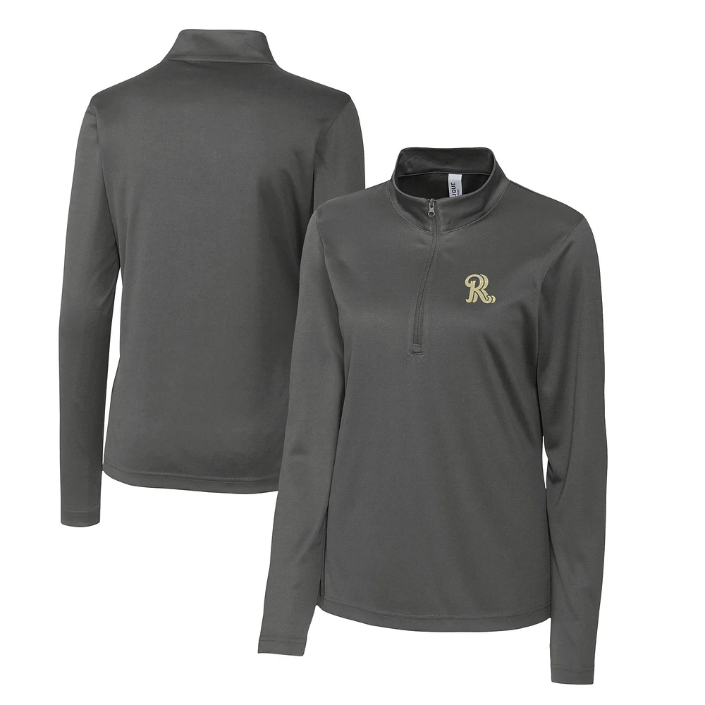Women's Cutter & Buck Steel Frisco RoughRiders Clique Spin Eco Performance Half-Zip