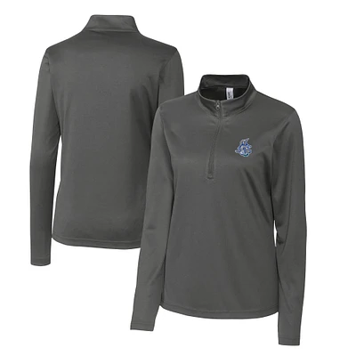 Women's Cutter & Buck Steel Hartford Yard Goats Clique Spin Eco Performance Half-Zip